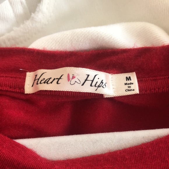 Red Elastic Waist Shirt - Picture 3 of 3